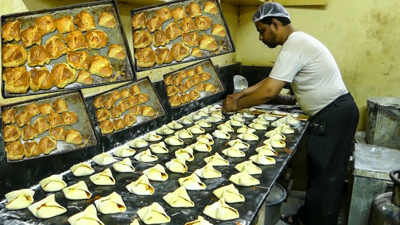 Amazing Cooking Egg Puffs Making in Bakery | How to Make Egg Puffs | Street Food Planet