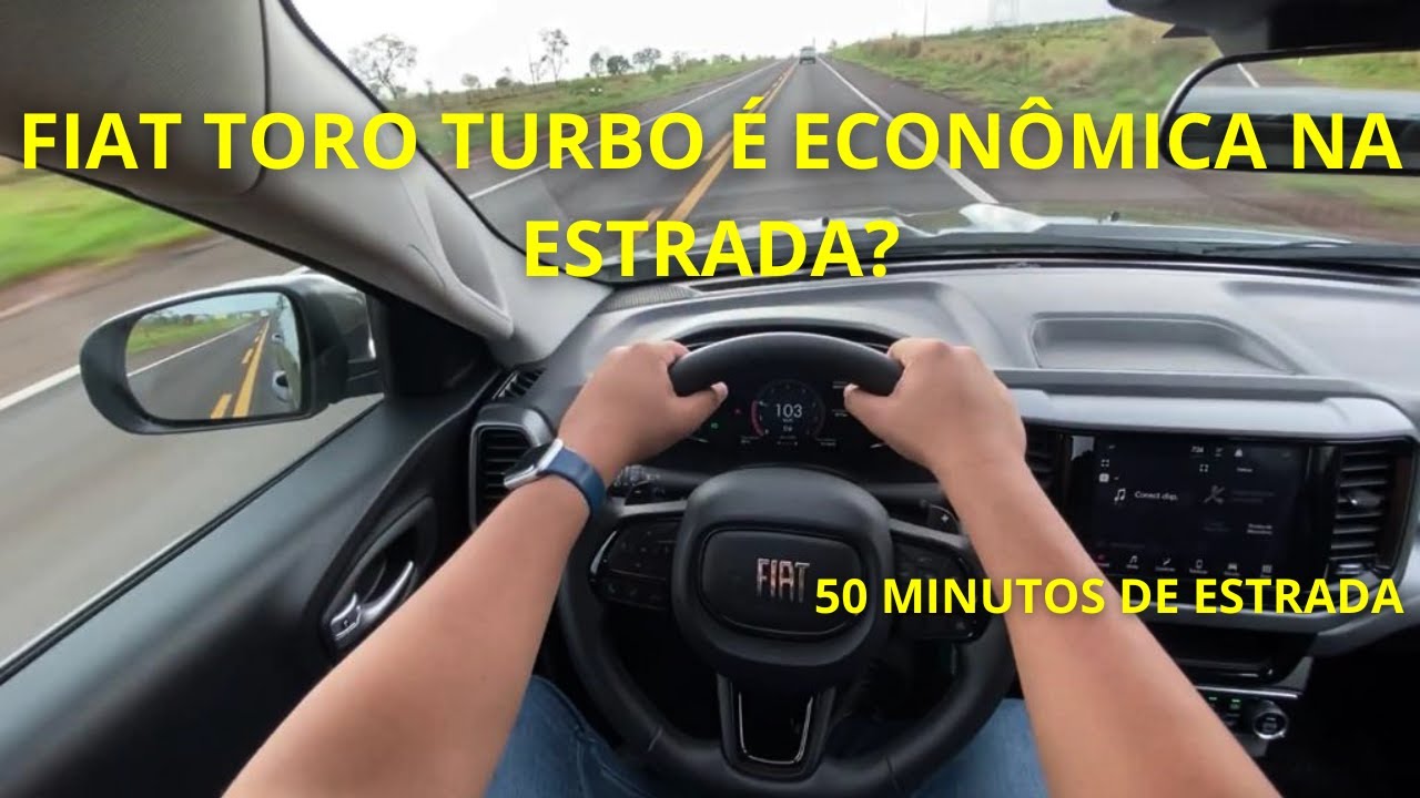 CONSUMO NA ESTRADA DA FIAT TORO 1.3 TURBO 2023, SERÁ QUE É ECONÔMICA? 🤔🤔 - 50 MINUTOS DE ESTRADA 🔥🔥