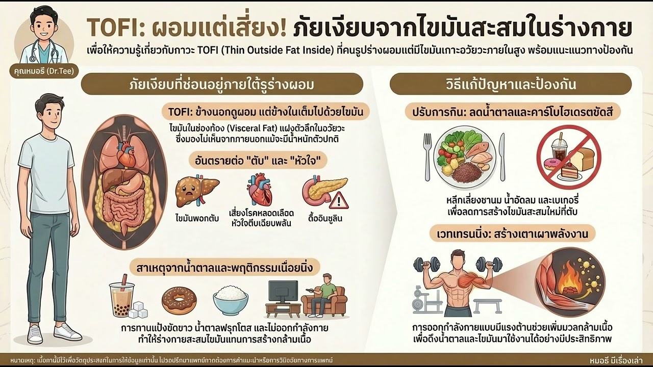 ภาวะ TOFI (Thin Outside Fat Inside) ผอมแต่ไขมันเกาะตับและหัวใจ