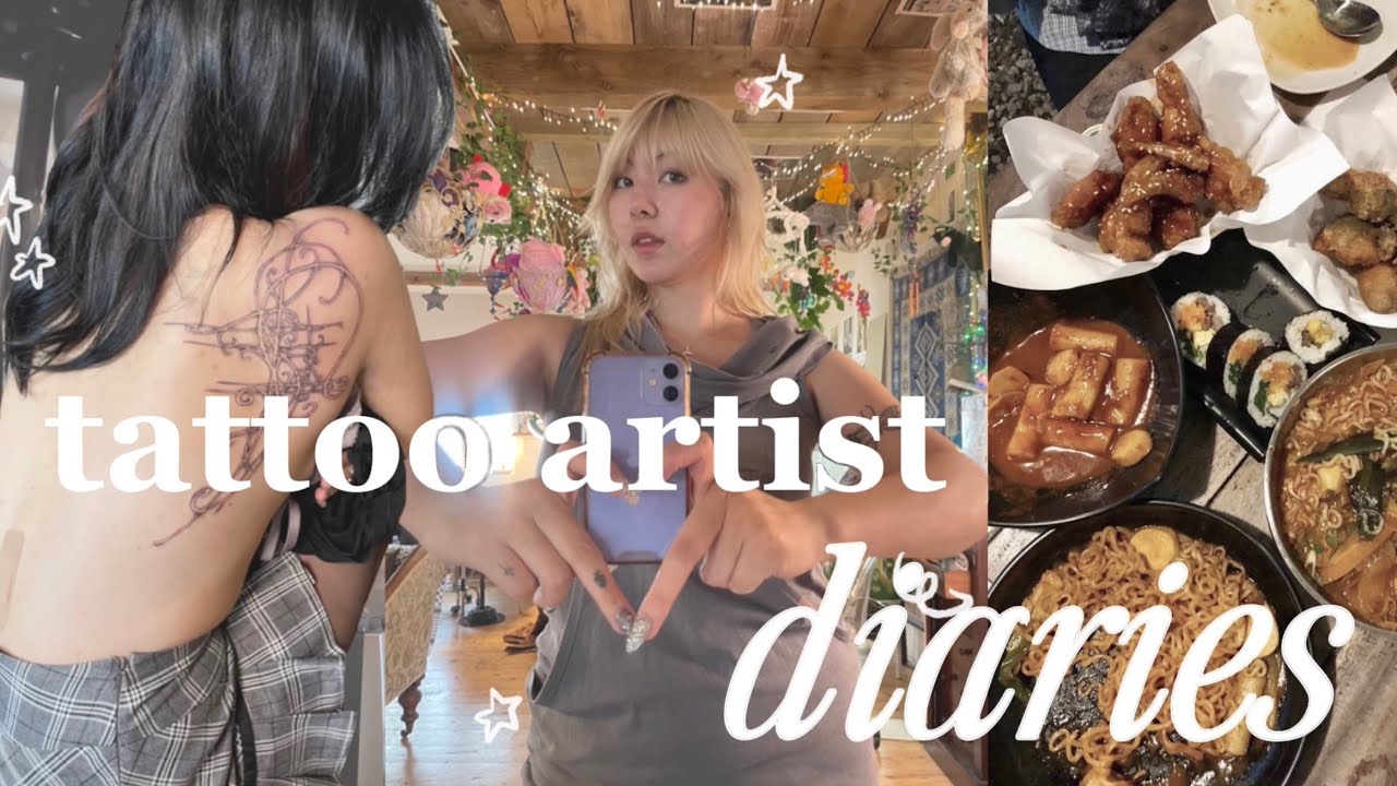 tattoo artist diaries | landing a residency, back pieces, meeting friends 🖤🖤