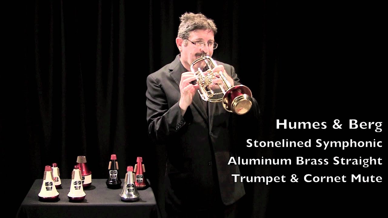 Humes & Berg Stonelined Symphonic Aluminum Brass Straight Trumpet & Cornet Mute (