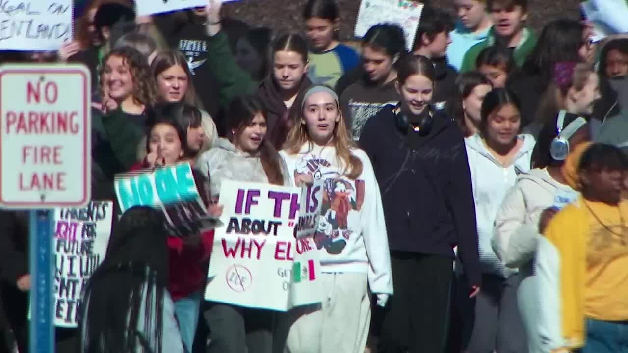 Georgia students walk out of more than 100 schools to protest ICE