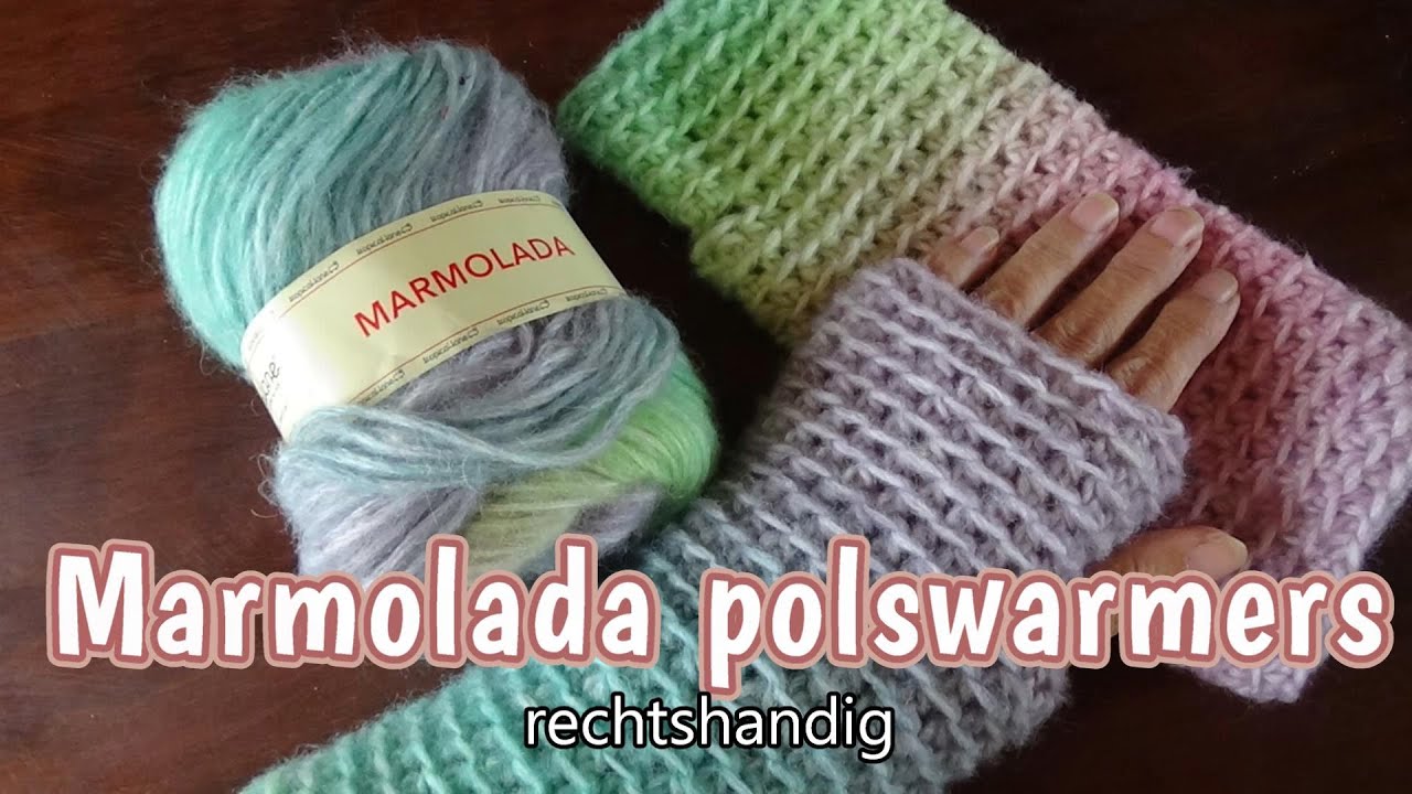 Haken - tutorial #555: Marmolada polswarmers