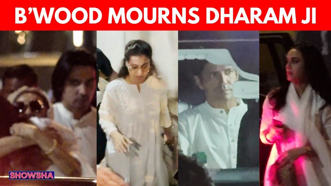 Rekha, Kajol, Rani Mukerji, Preity Zinta, Farhan Akhtar & More Visit Dharmendra’s Home | WATCH