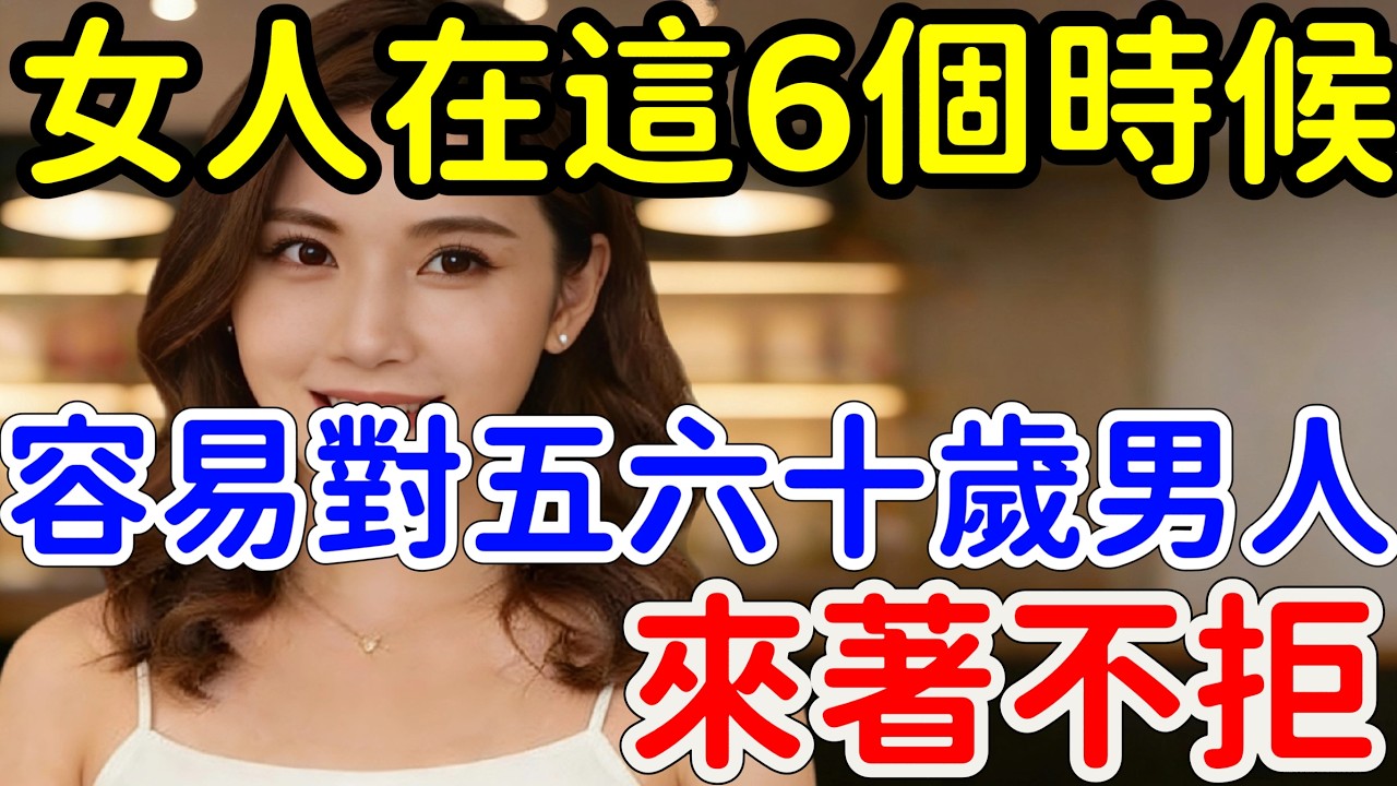 女人在這6個時候，容易對五六十歲的男人，來者不拒 #情感 #兩性相處 #兩性