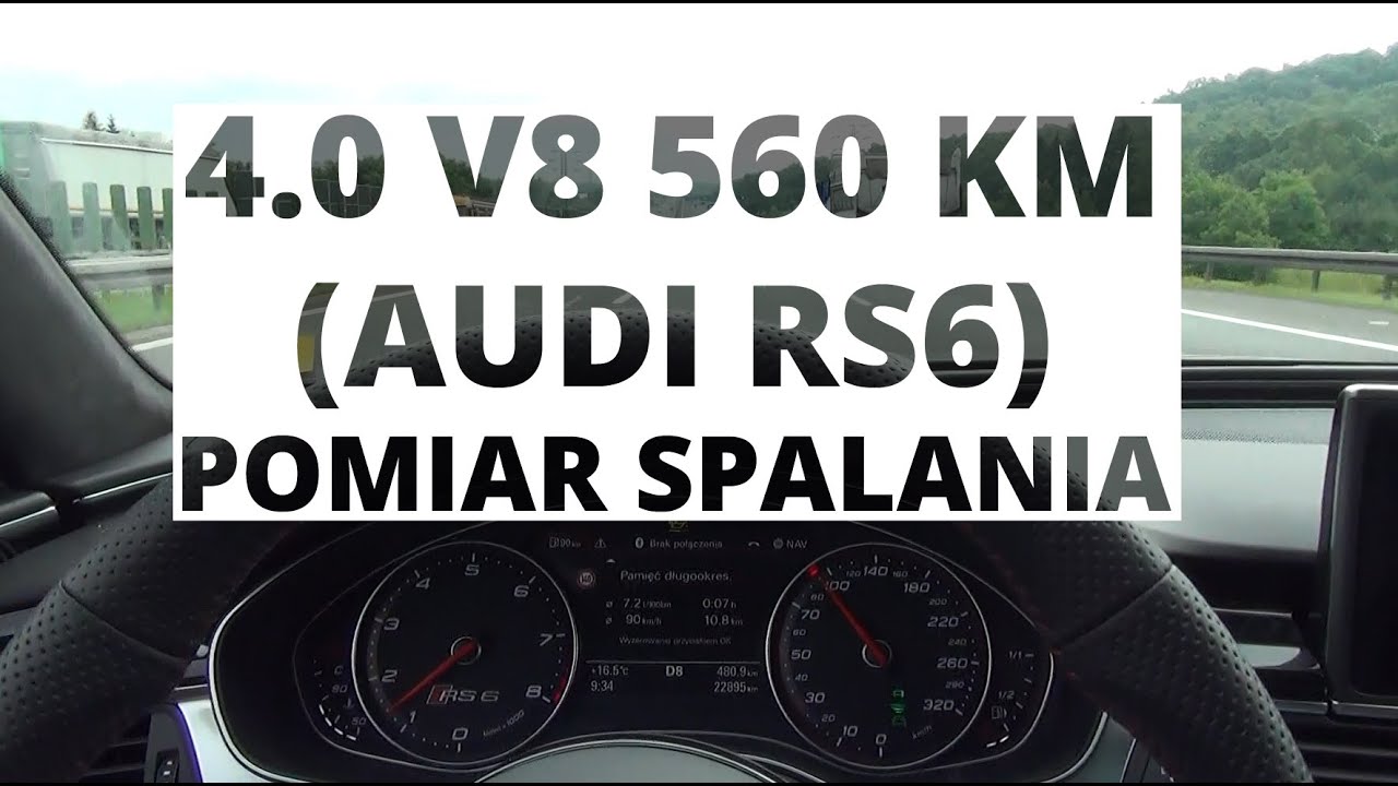Audi RS6 Avant 4.0 V8 560 KM - pomiar spalania