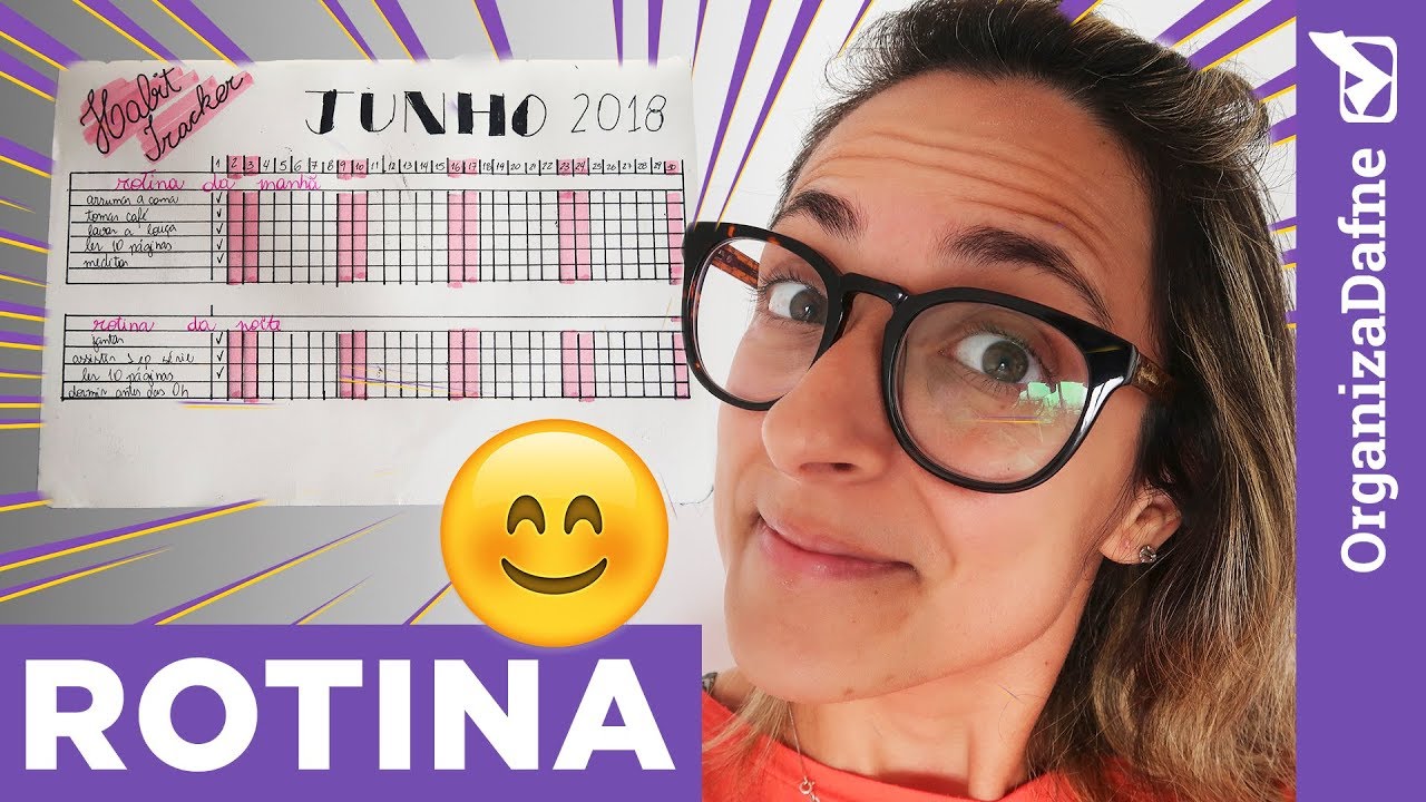 📙 COMO FAZER TABELA DE ROTINA DA MANHÃ (bullet journal - diy habit tracker)| Organiza Dafne