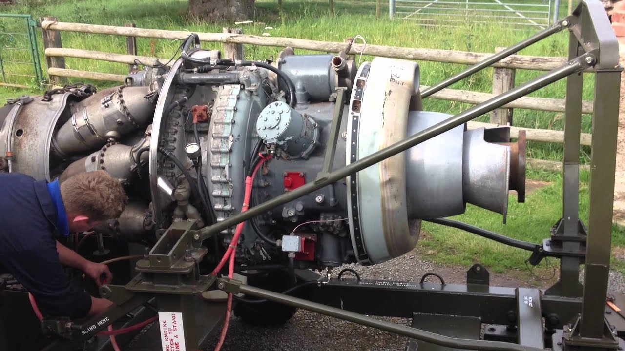 Rolls Royce Dart 510 Turbo Prop Engine Turning over
