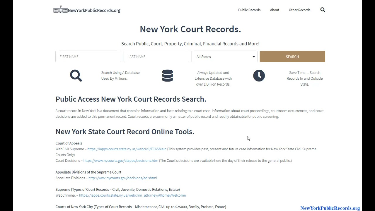 New York Criminal Records (Search Public Arrests / Convictions: Online Lookup)