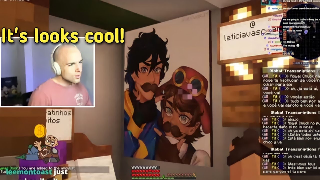 Ramon has some new art in his bedroom! A beautiful piece of Ramon and Pac //-qsmp!!