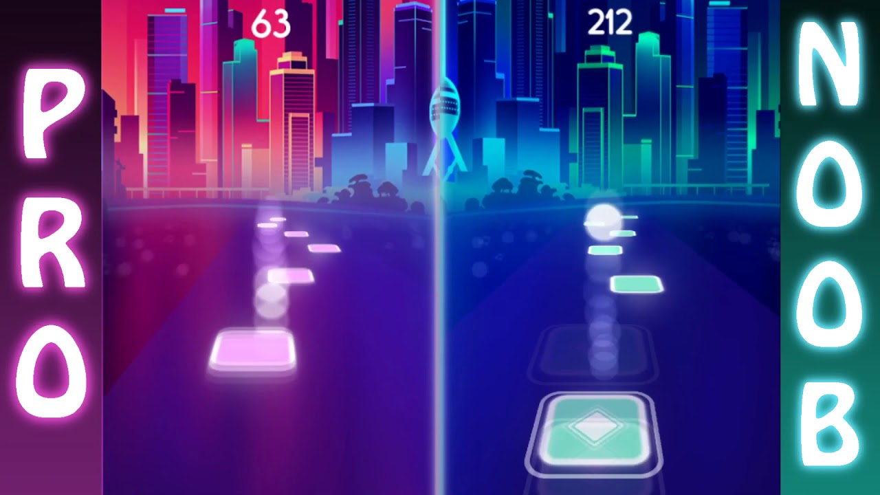 Tiles Hop EDM Rush ~ Noob vs Pro ~ Wreck It Ralph Theme