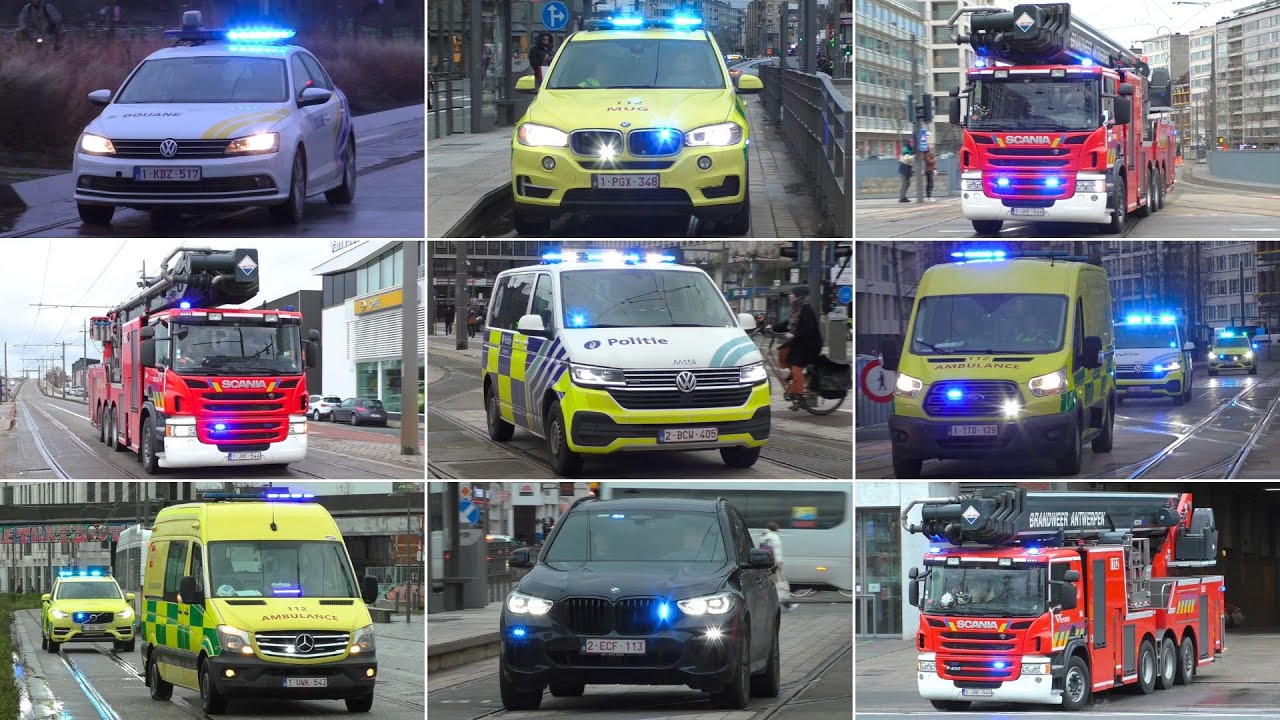 [Dagcompilatie] Vele verschillende Hulpdiensten met spoed in Antwerpen tijdens onstuimig weer!
