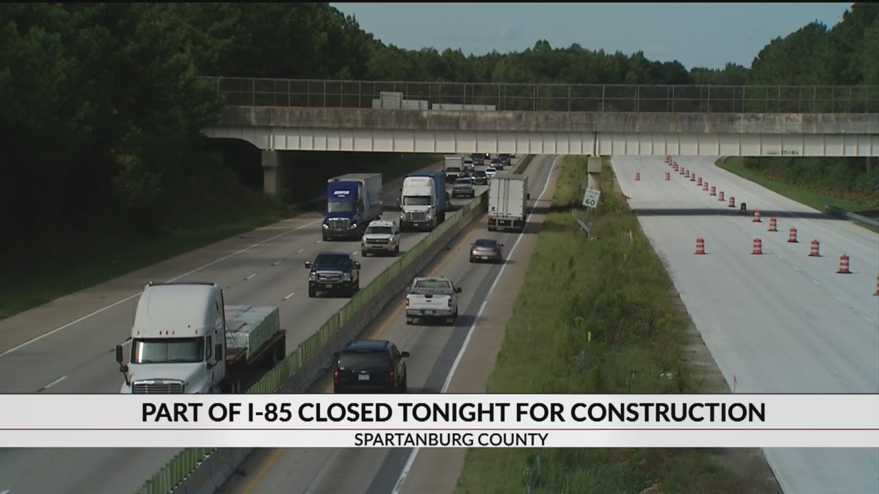 I-85N full detour to open closed exits in Spartanburg Co.