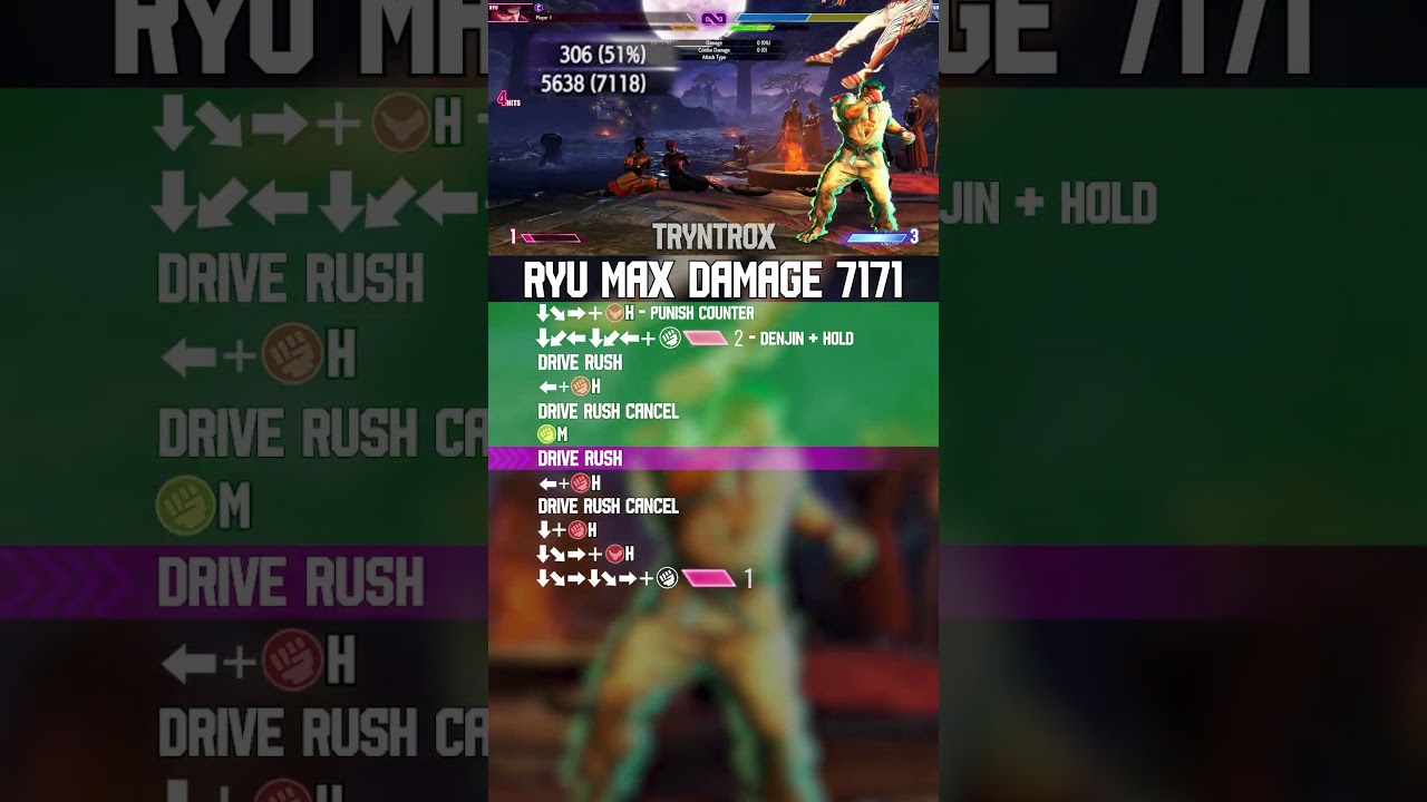 NEW GOD RYU MAX DAMAGE  #sf6 #streetfighter #fgc #ryu #sf6ryu