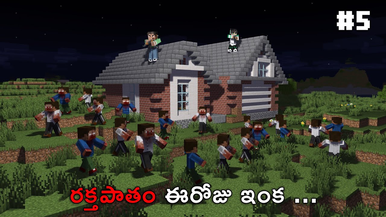 Revenge On Zombies In Zombie Survival | Minecraft In Telugu | #5 | Raju Gaming