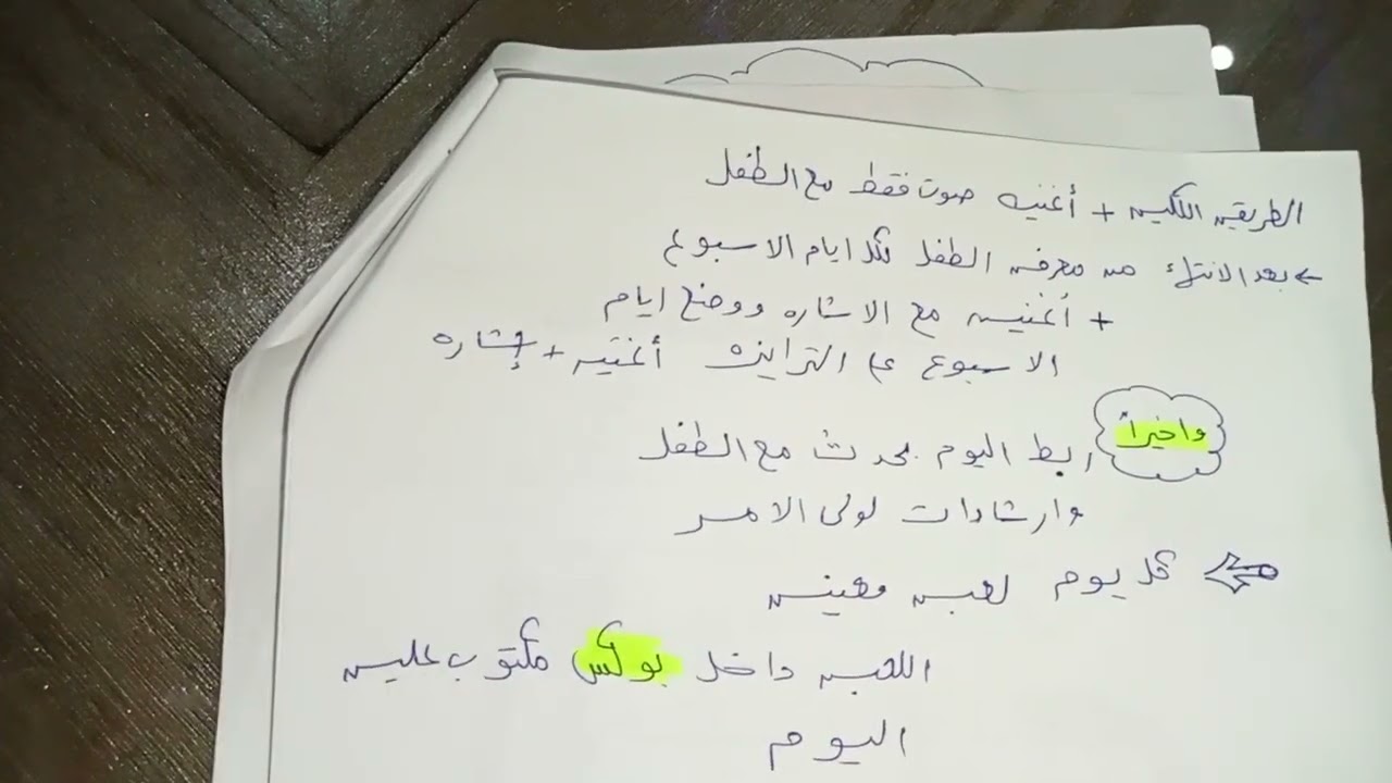 تخاطب 26التدريب علي ايام الاسبوع