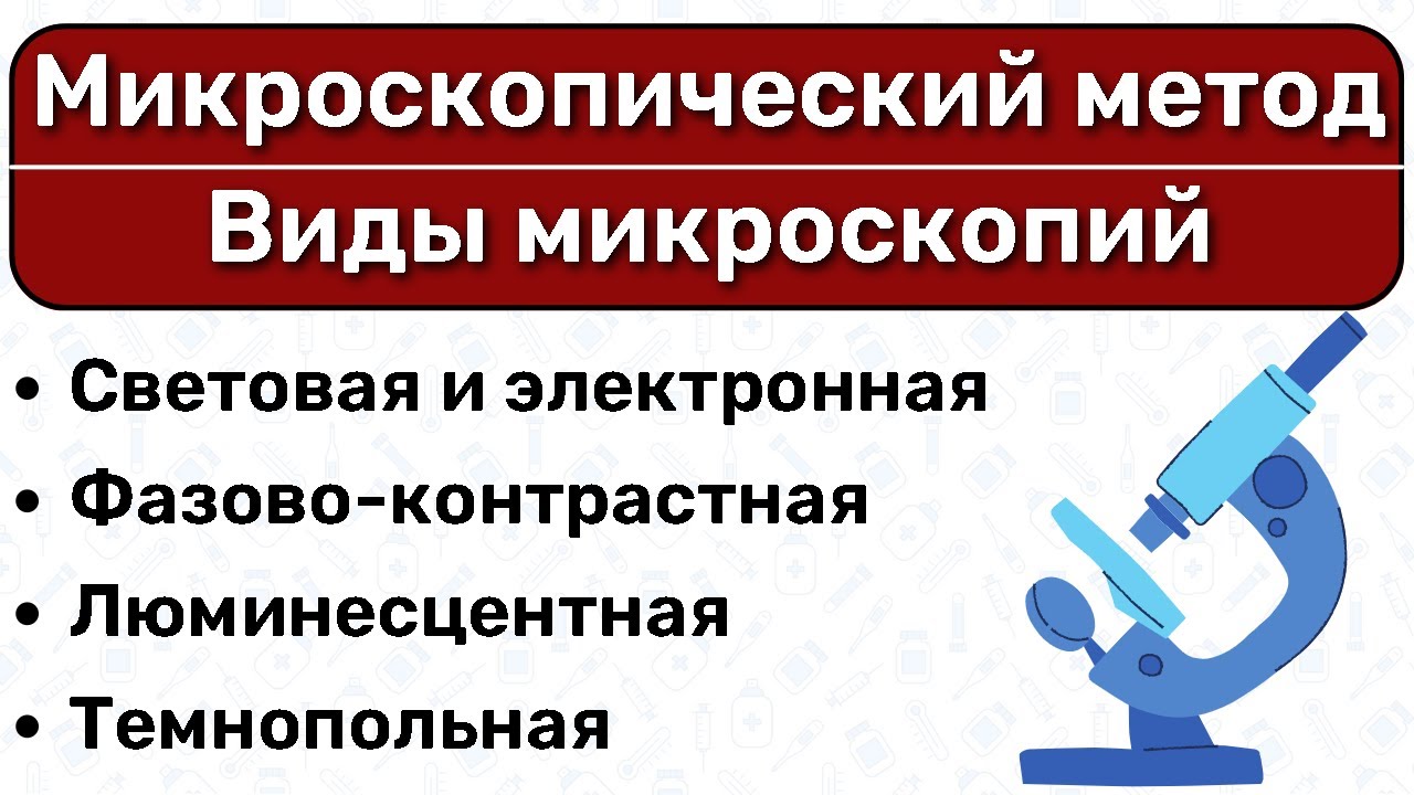 Микроскопия МИКРОБИОЛОГИЯ: виды микроскопии, темнопольная, фазово-контрастная, люминесцентная