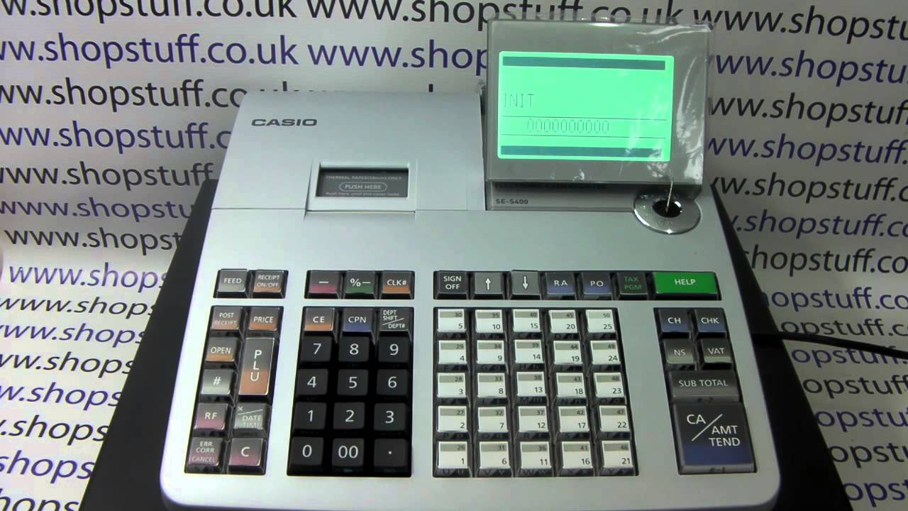 How to reset totals & counters on Casio SE-S400 SE-S800 SE-S3000