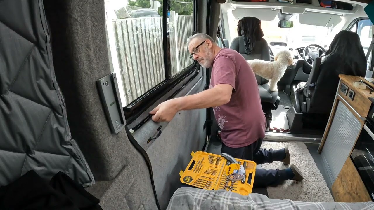 Fitting window curtains to my Transit Campervan