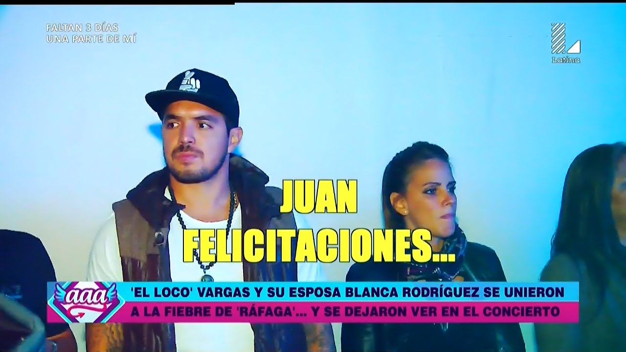 AMOR AMOR AMOR 01/07/16 EL 'LOCO' VARGAS Y SU ESPOSA TAMBIÉN ASISTIERON AL CONCIERTO DE 'RAFAGA'