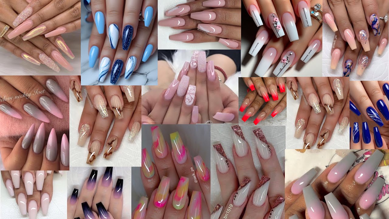 Colorful Long Acrylic Nails Designs & Unique Gel Polish Nails Designs for Ladies