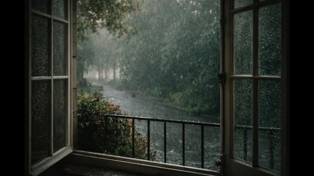 Cozy Night Rain Through an Open Window 🌧️ Deep Sleep & Relaxation