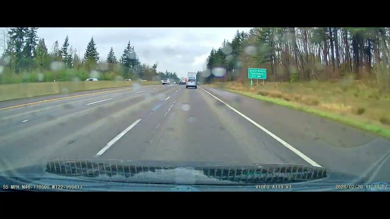 Portland OR to Mill Creek WA timelapse