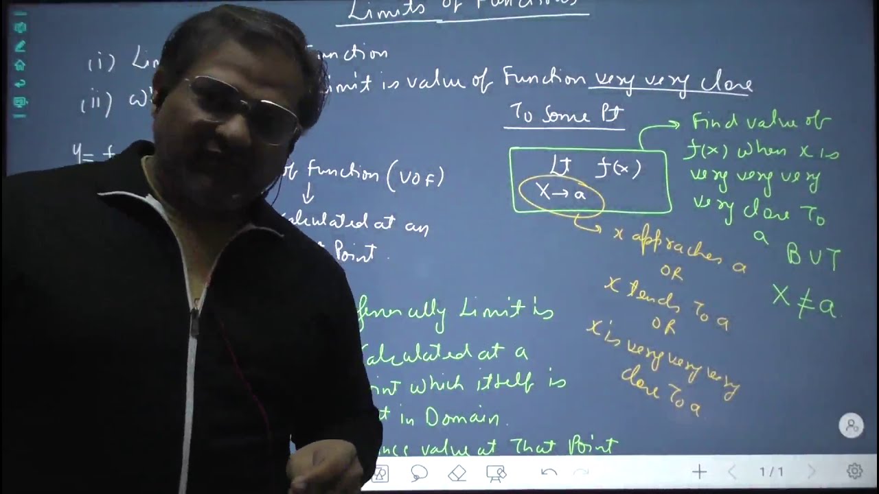 IIT JEE MATHS - LIMITS - LECTURE 1 - CONCEPT OF LIMIT, WHY LIMIT, WHOSE LIMIT, WHEN LIMIT EXISTS