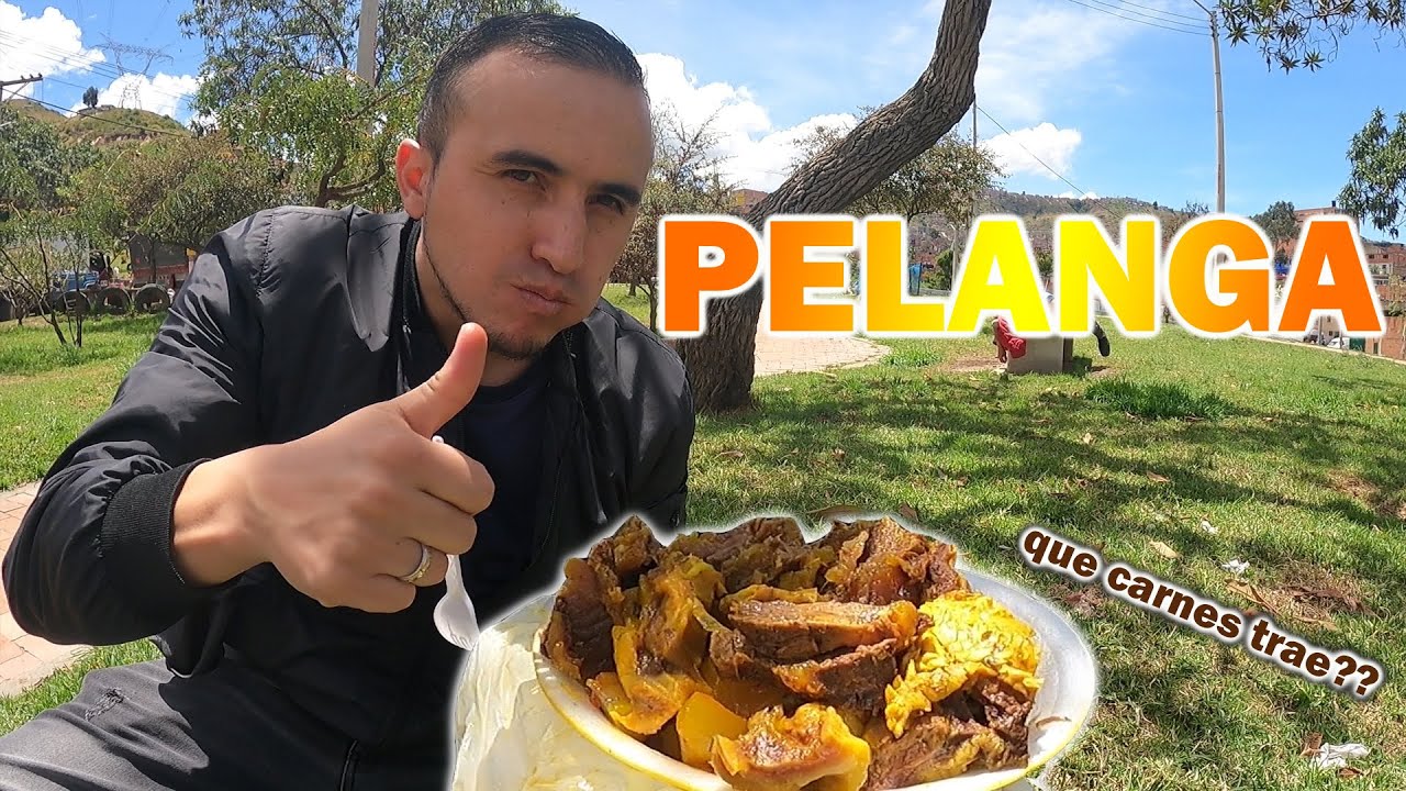 probando la tradicional PELANGA bogotana un plato callejero imperdible ft @rndelmundo