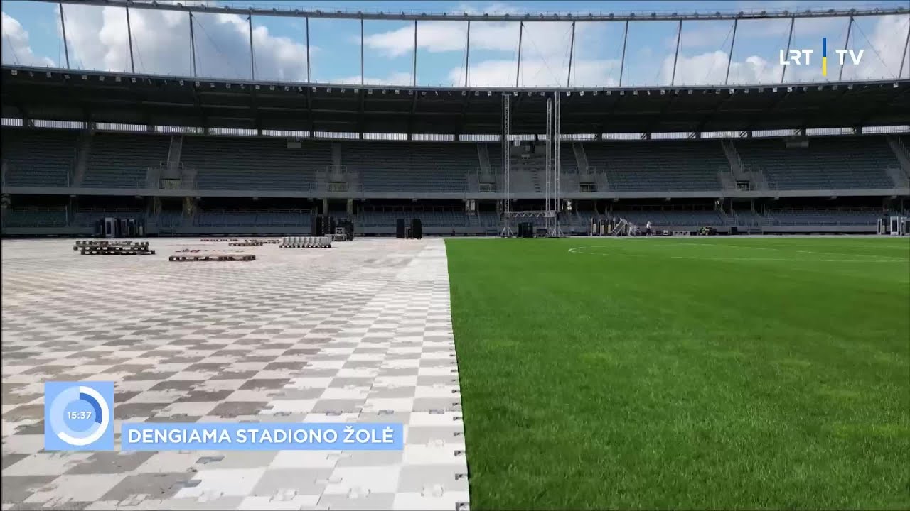Kauno Dariaus ir Girėno stadiono žolei – išbandymas: šeštadienį vyks koncertas, kurio metu veja bus