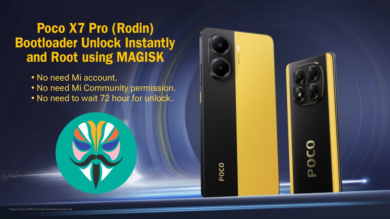 Poco X7 Pro (Rodin) Bootloader Unlock Instantly & Root Using Magisk #PocoX7Pro #UBL #Root