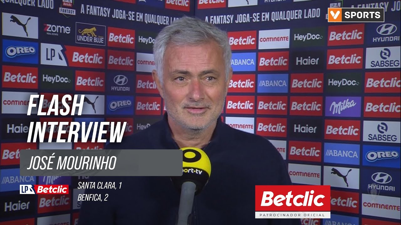 I Liga (#22) | Santa Clara 1-2 Benfica: Flash Interview Jos&eacute; Mourinho