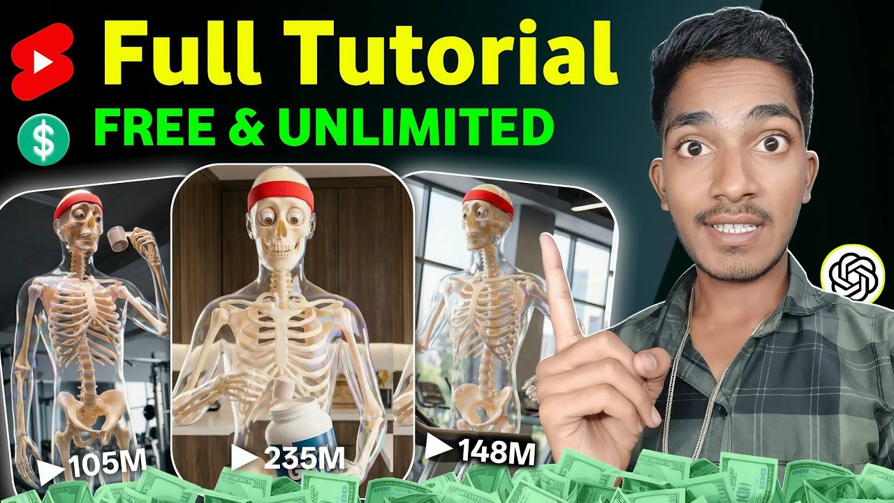 How To Make Skeleton Educational Shorts | Skeleton Animation Video Maker (Fast Tutorial)