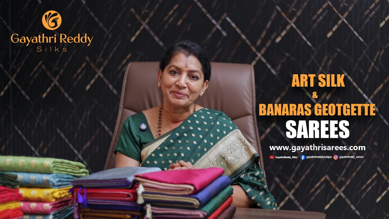 ART SILK & BANARAS GEORGETTE  SAREES | GRS |#GayathriReddy |