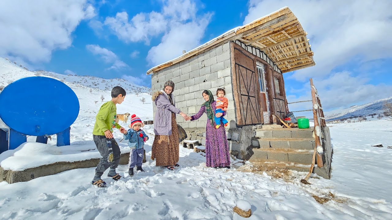  A Winter Day and a Heartwarming Visit in Shokat’s Cabin ❄️🏡