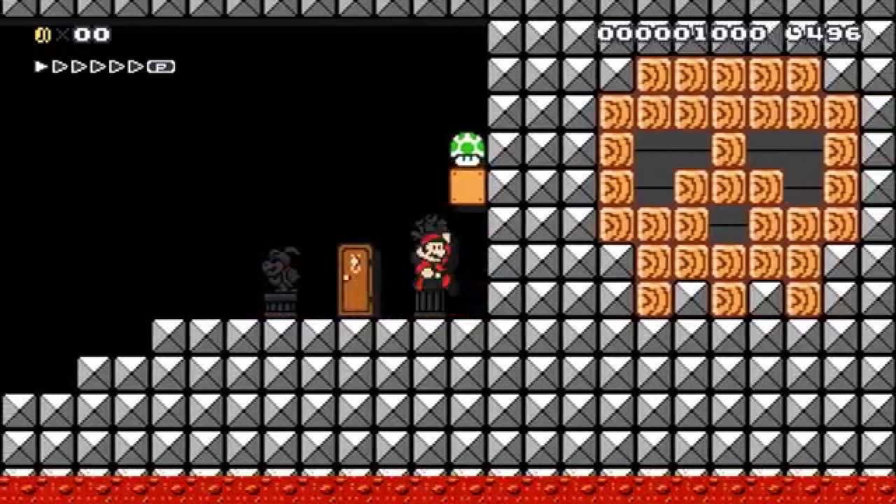 Bowser's Buzzy Beat Boss Battle by Sam - Super Mario Maker - No Commentary 1AB
