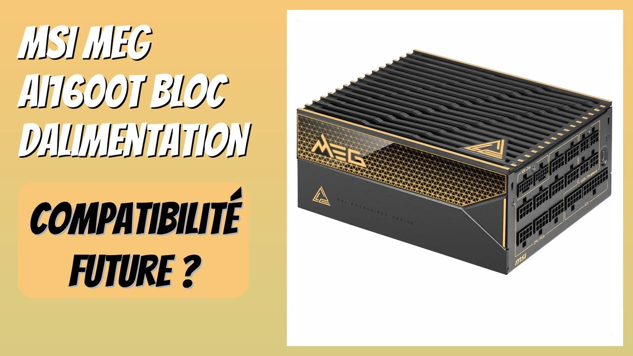 AVIS (2026) : MSI MEG Ai1600T Bloc dalimentation. DÉTAILS