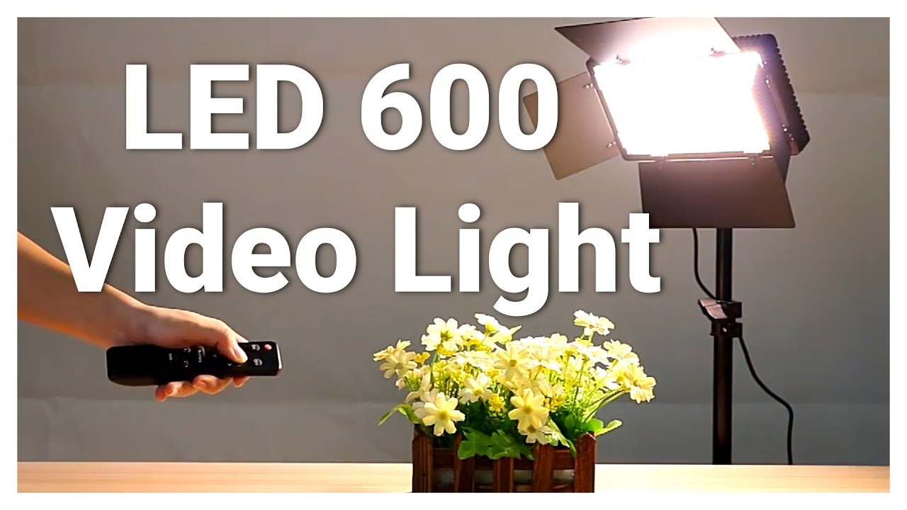 LED -600 Video Light Panel With Remote Control Unboxing