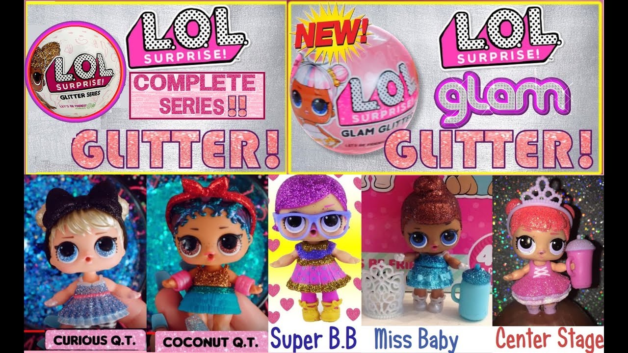 Complete L.O.L Glitter Series Checklist + Glam Glitter Series! Full Set L.O.L Dolls!