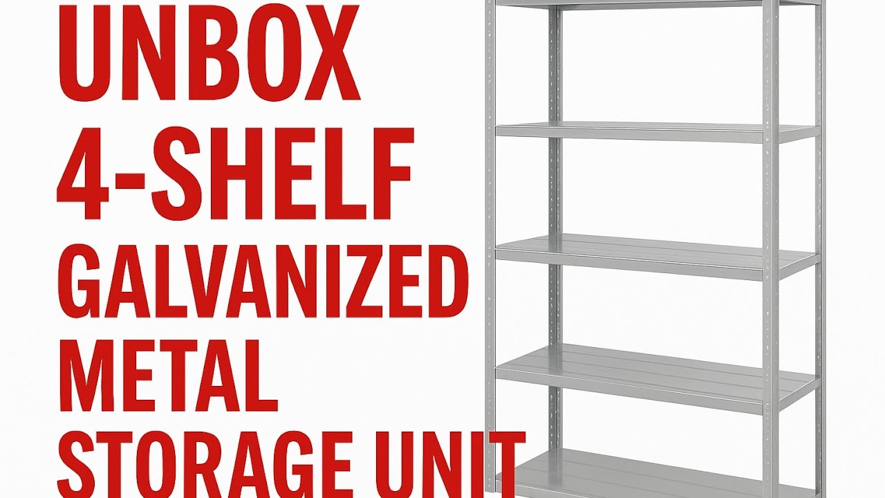 Mako 4-Shelf or Tier Galvanized Metal Storage Unit | Assembly  #EasyAssembly #DIYStorage