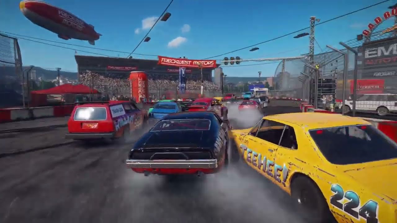 WRECKFEST | EXTREME RACE IN THE FIGURE 8 RACEWAY CIRCUIT | BANGER RACING