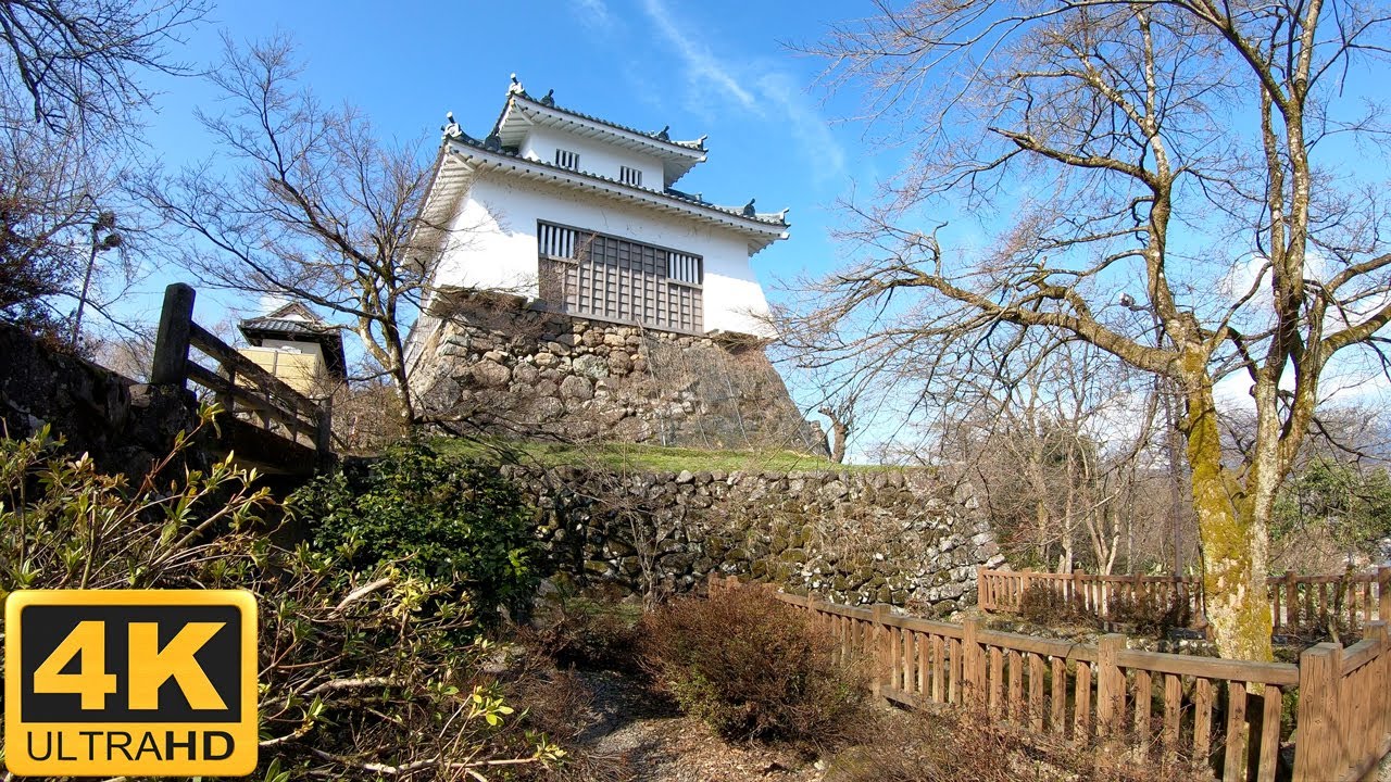 Japanese castle in the sky Echizen Ono castle Japan 4K ASMR 越前大野城