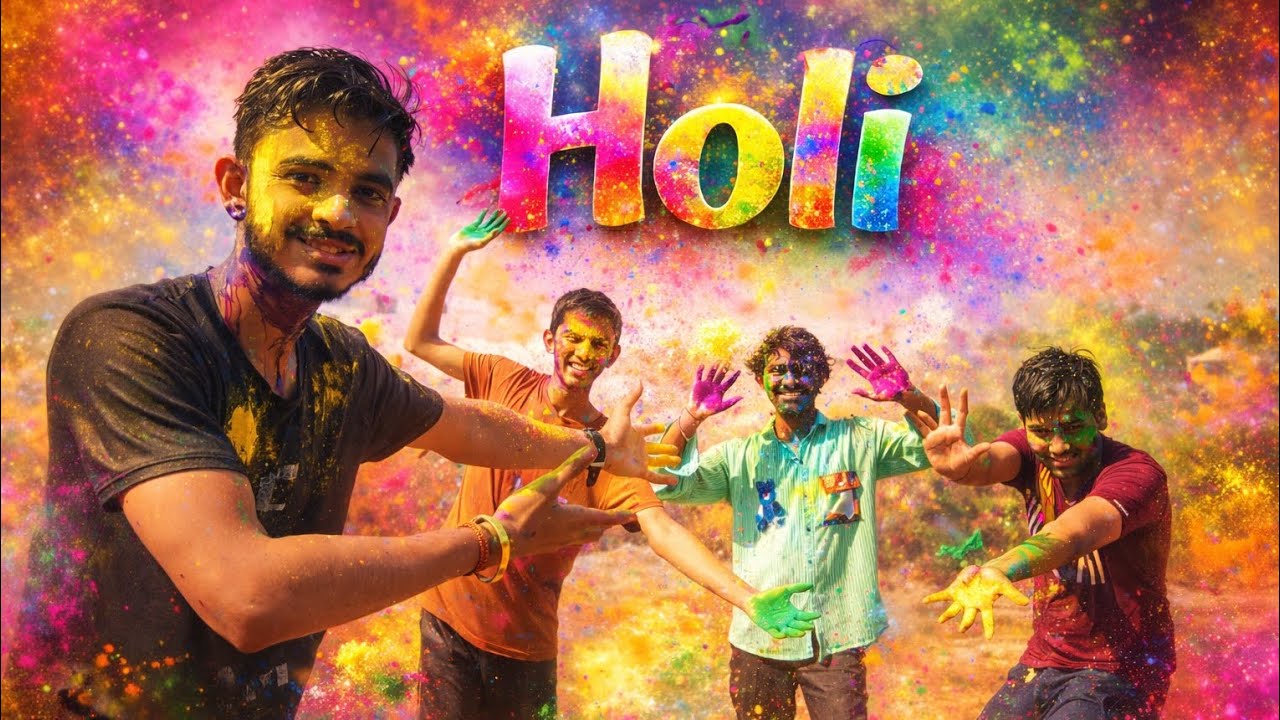 Epic Holi Celebration With Friends | Crazy Color Blast 2026🔥#video #viral #holi 