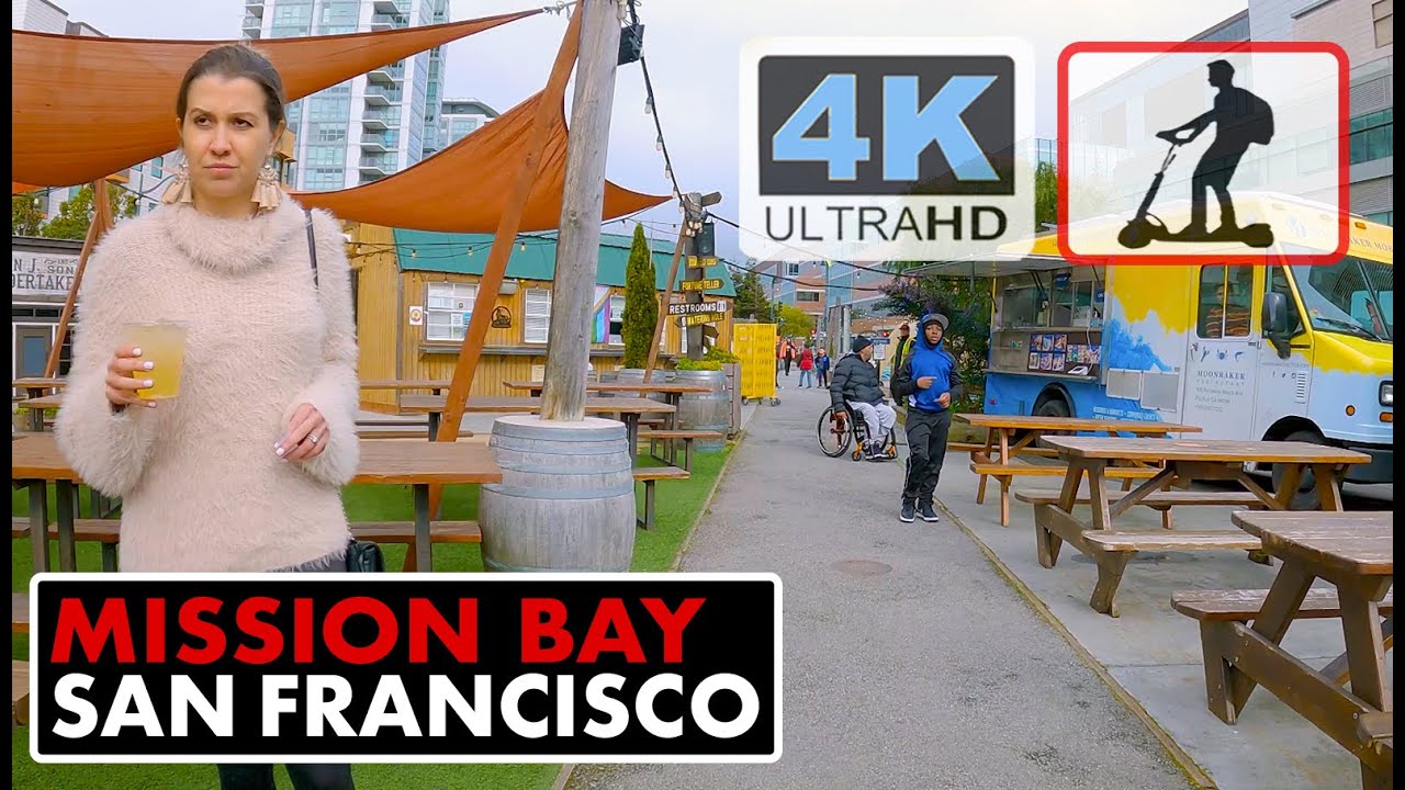 San Francisco 🇺🇸 | Mission Bay | 15 Minute City - 4K UHD (No Talk) e-scooter Tour