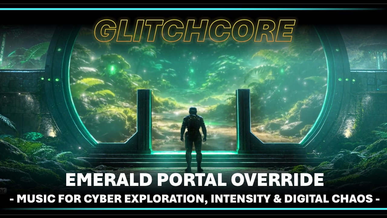 🧠 Glitchcore 🎧 Emerald Portal Override - Music for Cyber Exploration, Intensity & Digital Chaos