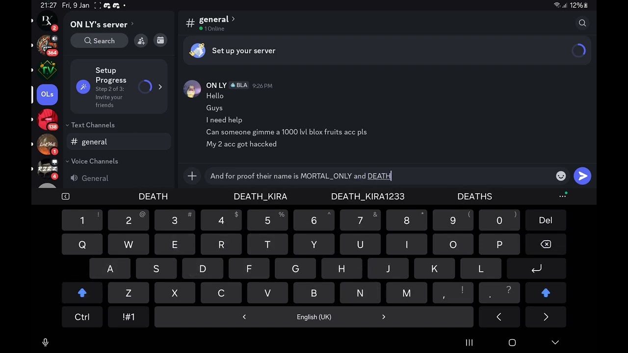 Guys pls gimme a roblox acc  dm send me friend req in discord only0397