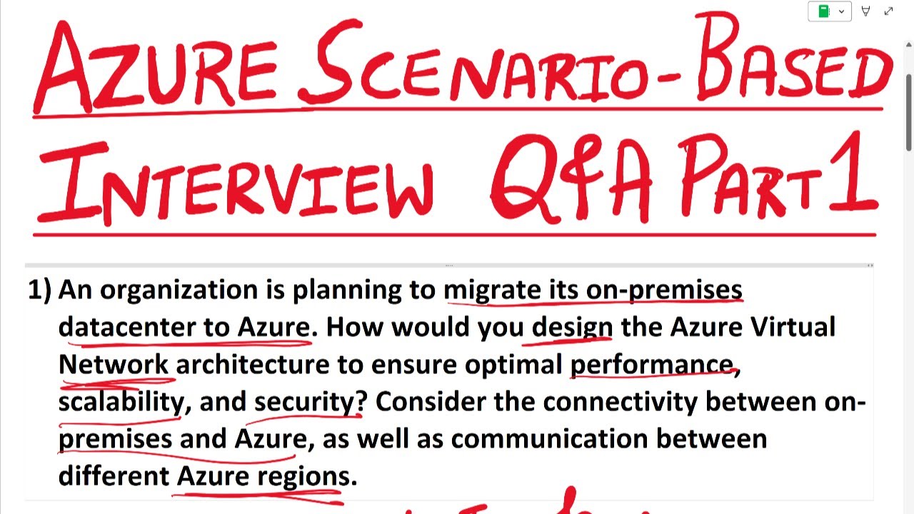 Azure Interview Questions and Answers| Part 1 | Azure Scenario-Based Interview Questions and Answers