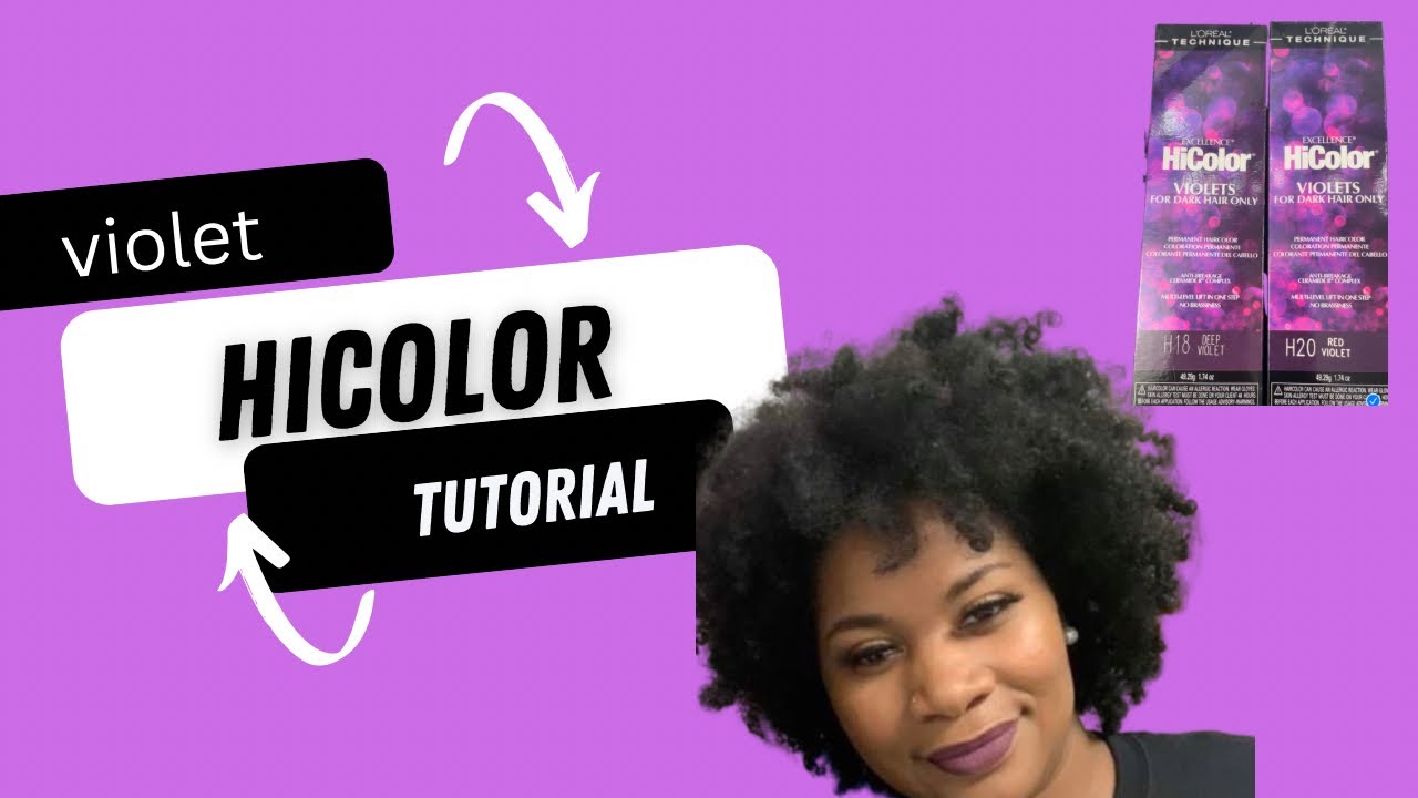HICOLOR Violet on natural hair  Deep Violet Red Violet