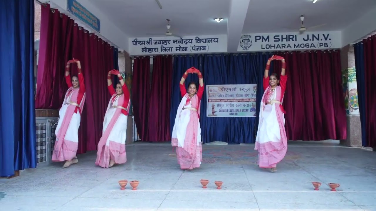 PM SHRI JNV SCHOOL LOHARA MOGA  ||  FOLK DHUNUCHI || PERFORMANCE VIDEO