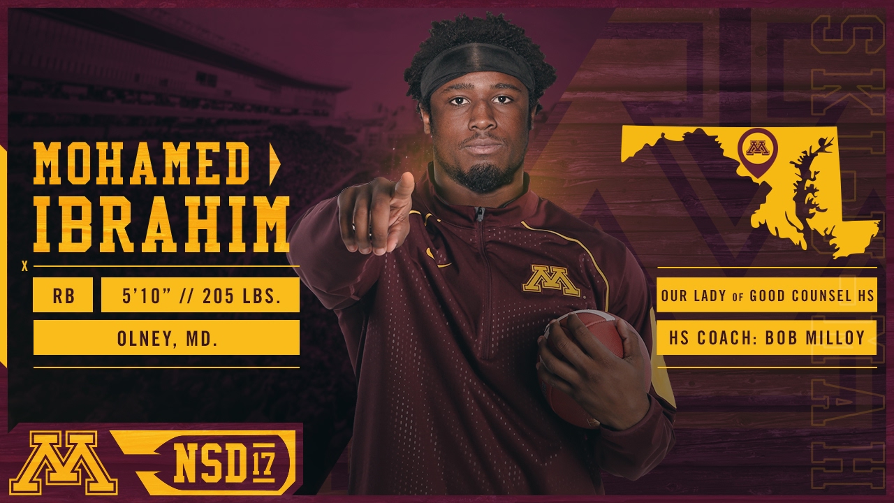 Mohamed Ibrahim Highlights: 2017 Gopher Football Highlights